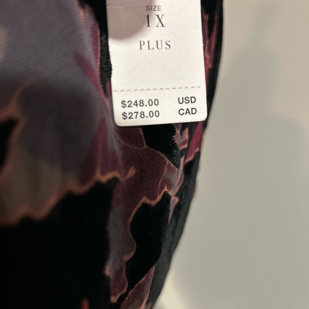 Anthropologie Floral Maxi Dress - Black and Pink NWT sz18 - Picture 4 of 6